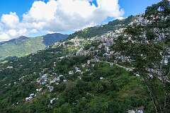 View of Aizawl from the Luangmual Road, Zotlang.