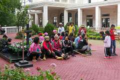 Mizo people at Solomon's Temple, in a landscaped compound that includes a natural park, a restaurant, an educational centre, a de-addiction facility, and a polyclinic: making it more than just a place of worship.