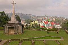The site of the tennis court of the District Commissioner's bungalow in Kohima where heavy hand-to-hand fighting took place; it was captured by the Allies on 10 May 1944.