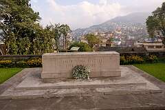 The memorial with its the famous epitaph for soldiers who died during the Battle of Kohima in 1944, at the Commonwealth World War II Cemetery (Kohima War Cemetery).