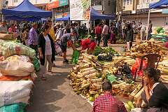In the Market along the main street of Kohima.