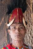 Pango, a young Konyak Naga man wearing the traditional headdress.