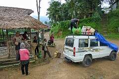 A Tata Sumo getting ready to drive back to Mon from Sheanghah Chingnyu.