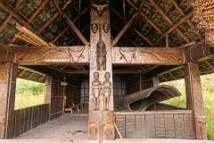 The Murung, traditional 'bachelors' dormitory' house of the Khiamniungan Naga people in Kisama Heritage Village.
