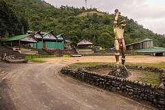 Entrance to the Hornbill Festival grounds; the Hornbill Festival is an annual Naga cultural celebration, held in December to showcase the diverse traditions of the region's indigenous tribes.