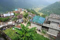 View from the Khonoma Fort to the Semoma neighbourhood, in the upper Angami Naga village of Khonoma.