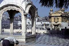 View of the Sri Harmandir Sahib, the Golden Temple.