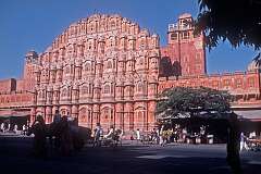 Hawa Mahal, a palace built from red and pink sandstone in the city of Jaipur. It was built in 1799 by the Maharaja Sawai Pratap Singh.