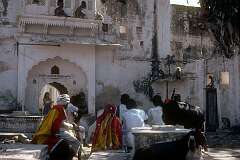 A courtyard in Pushkar.