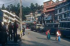 Street junction of Mahatma Gandhi Marg with the main road.