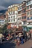 Houses along Lal Bazar Market, Gangtok.