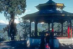 A bandstand above the city of Gangtok.