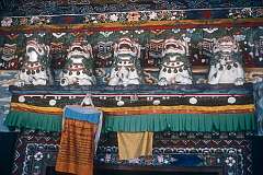 “Snow Lions” above the entry to Rumtek Monastery.