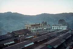 View over Lal market in Gangtok, seen from the Geekie Hotel.