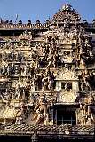 Detail of the sculptures at the southern “gopuram” of the Thillai Nataraja Temple in Chidambaran, the Chola capital from 907 to 1310.
