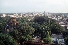 View to the centre of Thanjavur from a tower of the Royal Palace.