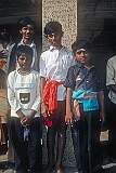 Young boy Devotees during their visit at the Brihadisvara Temple, Thanjavur.
