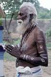 A “sadhu” or holy man at a shrine outside the Brihadisvara Temple.