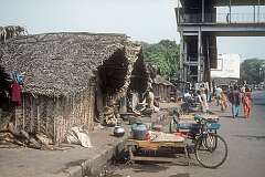 Huts along Marut Road in Anna Salai neighbourhood of Chennai.