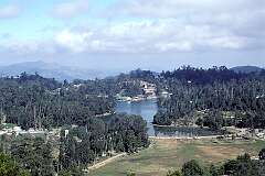 View of the town and man-made Kodaikanal Lake.