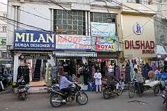Burqa shops on Shahran Market Road.
