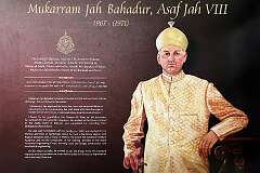 Description of the life of Mukarram Jah Bahadur, Asaf Jah VIII (1967 -1971) in the Chowmahalla Palace. He was head of the House of Asaf Jah, but left for Western Australia, lost all his wealth and died in Turkey in 2023.