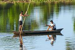 Fishermen on Rudra Sagar Lake in Melaghar, about 50 kilometers south of Agartala.