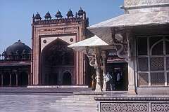 An inner courtyard in Fatehpur Sikri, the political capital of India's Mughal Empire from 1571 until 1585, when it was abandoned, ostensibly due to lack of water.