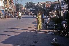 A street in Varanasi, one of the oldest continually inhabited cities in the world, a cultural and religious centre in northern India.