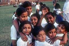 Happy children in Sarnath.