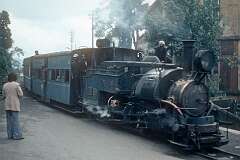 The Toy Train at the station in Darjeeling.