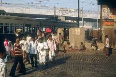 Busy streets near the Howrah Bridge.