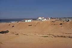 View of Henties Bay (Hentiesbaai), a coastal town 70 kilometres north of Swakopmund.