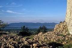 View towards Lake Mutirikwi, formerly known as Lake Kyle, from Great Zimbabwe.