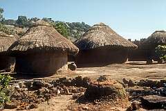 Rondavel houses in the Karanga Cultural Village.