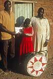 Members of the Saint Luke Apostolic Church, after the service, in Manicaland, east Zimbabwe.