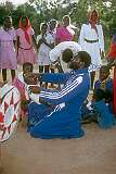 A  child being blessed in the service of the St. Luke Apostolic Church, between Birchenough Bridge and Chipinge.