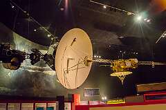 Washington, DC, USA - A Development Test Model (DTM) for the Voyager spacecraft, designed for a “grand tour” of the solar system, when the planets were aligned in the 1970s. Voyager 2 sent back the first images of Uranus and Neptune, finding 11 new moons, a magnetic field around Uranus and that Jupiter's Red Spot is a large storm in its atmosphere. Both Voyagers are still in space, exploring what lies outside our solar system.